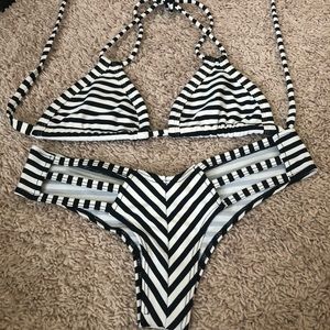 White and black Montce Bikini